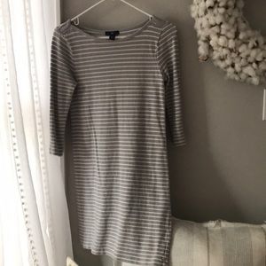 Grey and white stripped dress